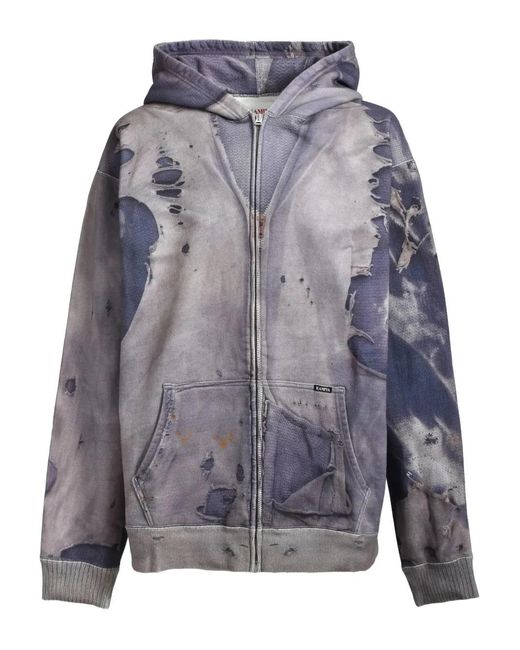 Sudadera con capucha y efecto envejecido KAMIYA de hombre de color Blue