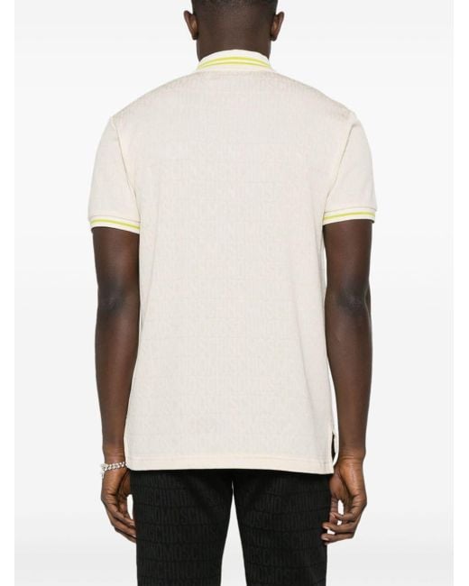 Camisa con logo en jacquard Moschino de hombre de color Natural
