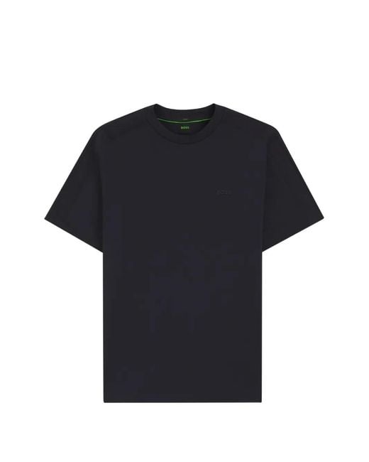 Boss Blue Jacquard-Tape T-Shirt for men