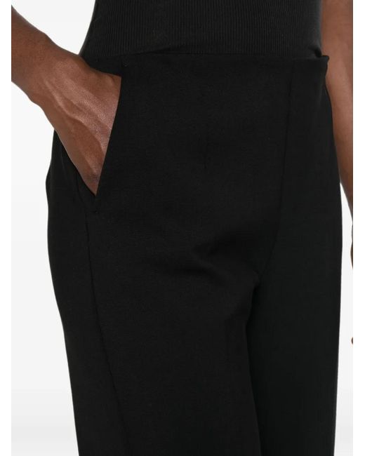 Max Mara Black Pressed-Crease Straight-Leg Trousers