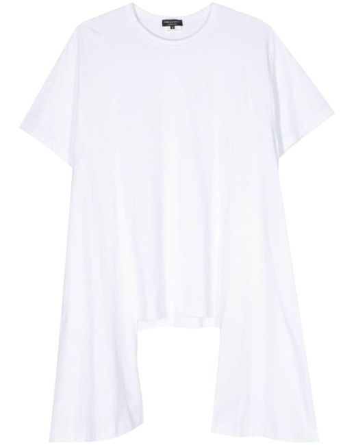 Comme des Garçons White Panelled Cotton T-shirt for men