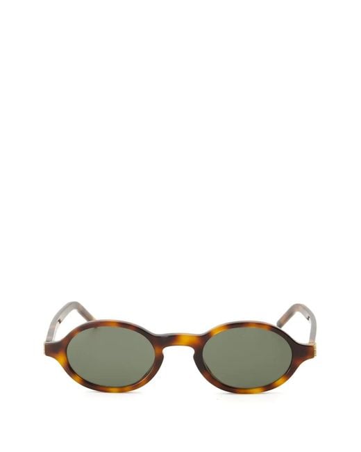 Saint Laurent Green Sl M161 Round-Frame Sunglasses