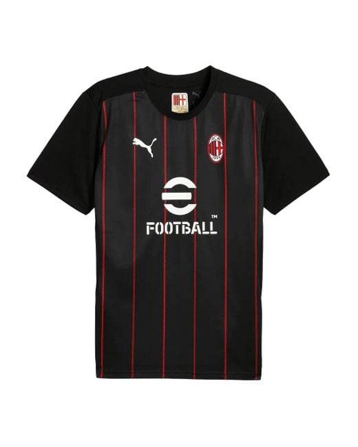 PUMA Black Ac Milan Pre-Match T-Shirt for men