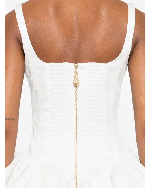 Aje. White Alani Puff-Skirt Dress