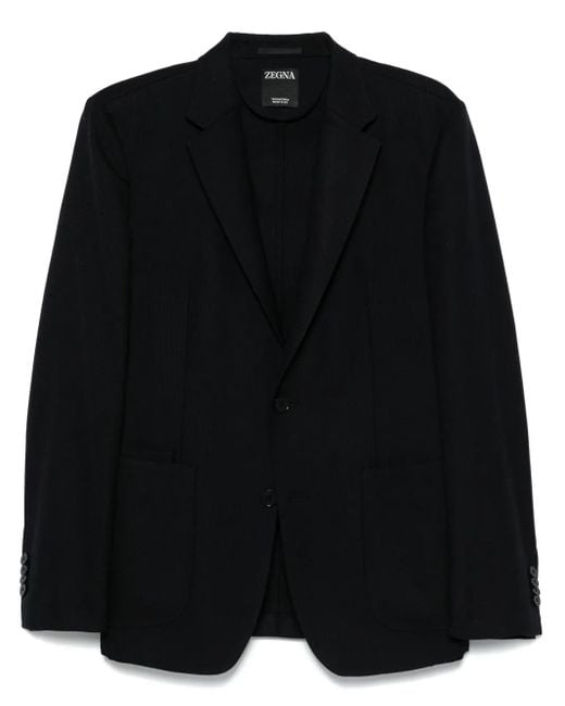メンズ Zegna ウール ジャケット Black