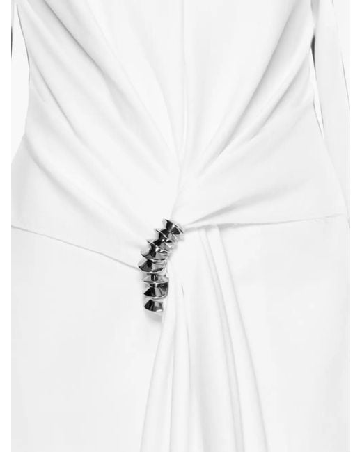 Chats by C.Dam White Draped Coat