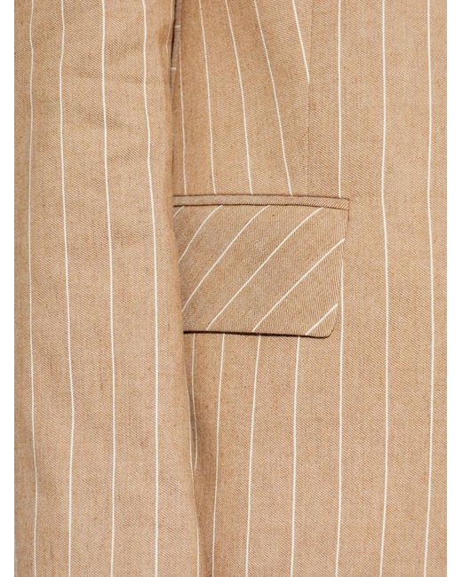 Paul Smith Natural Pinstripe-Pattern Blazer