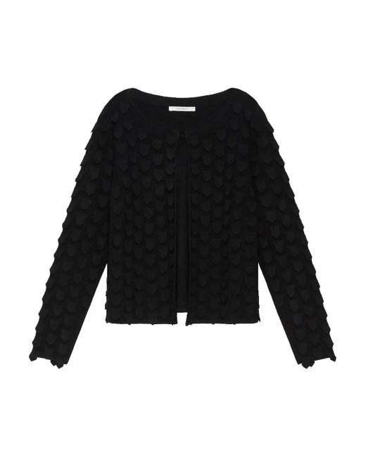 Maliparmi Black Shield-Shaped Pattern Cardigan