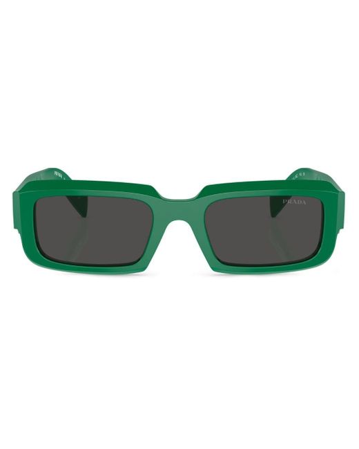 Prada Green Rectangular-frame Sunglasses