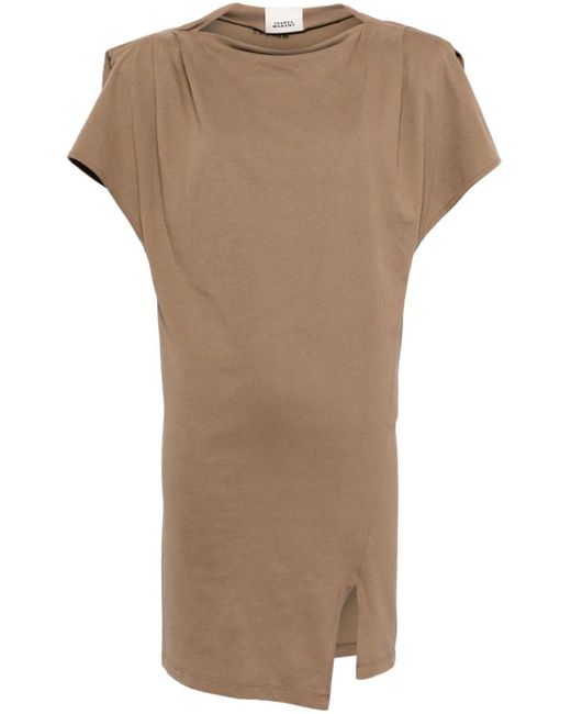 Isabel Marant Brown Silvane Organic Cotton T-shirt Dress