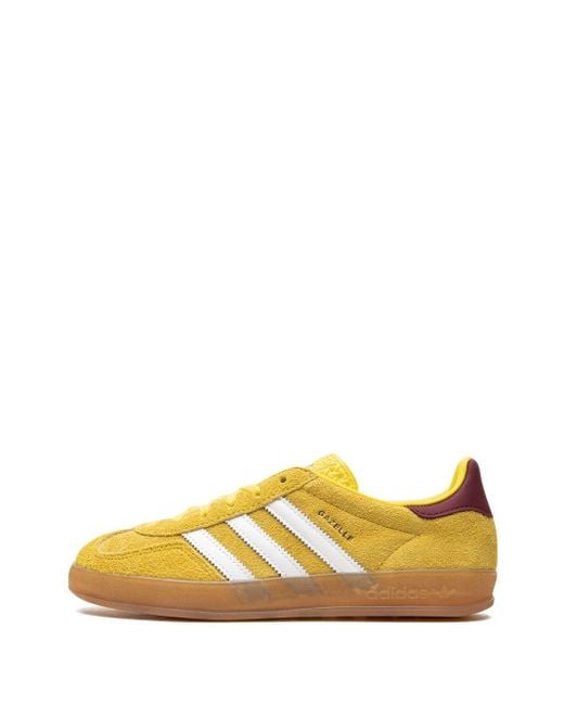 Adidas Yellow Gazelle Indoor Sneakers aus Veloursleder mit Lederbesätzen