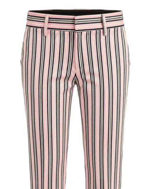 DSquared² Pink Pantalon À Rayures