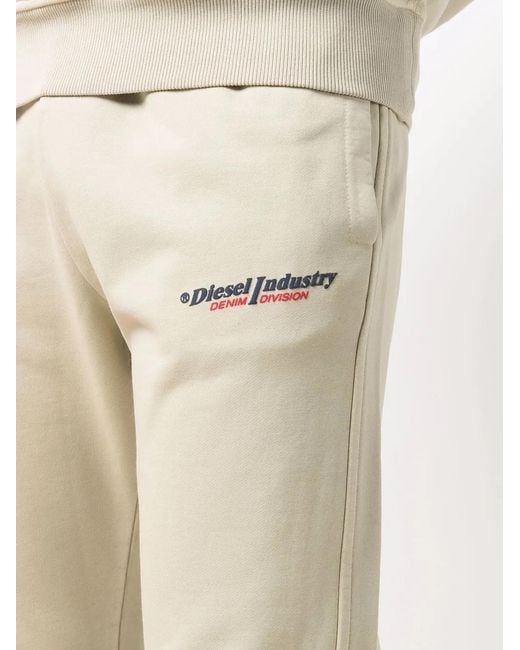DIESEL Natural Logo-Print Tracksuit Bottoms for men
