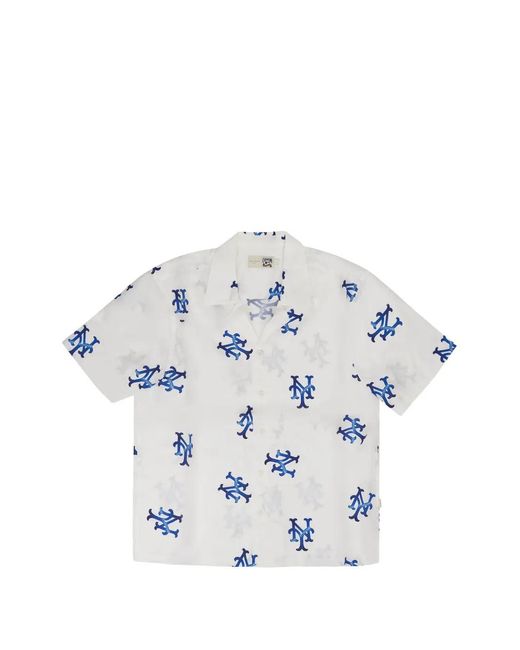 Aimé Leon Dore White X New York Mets Logo-Print Shirt for men