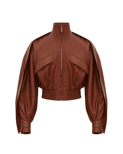 Zimmermann Leren Bomberjack in het Brown