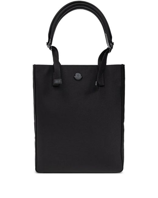 Moncler Black Pierrick Logo-Patch Tote Bag for men