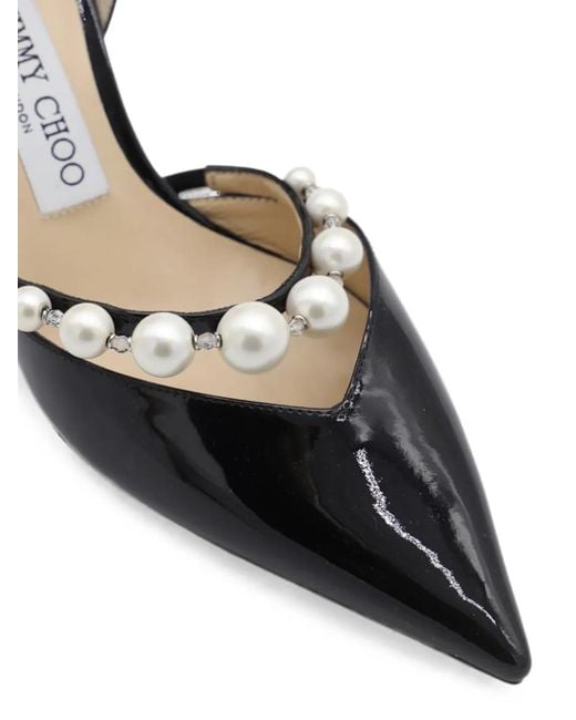Jimmy Choo Black Aurelie Pearl-Embellished Pumps
