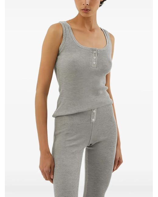 1989 STUDIO Gray Textured Tank Top