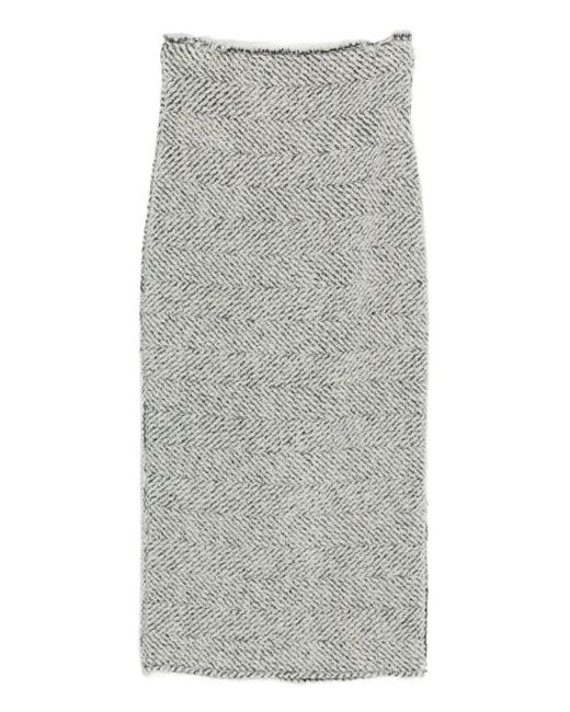 Alberta Ferretti Gray Skirt