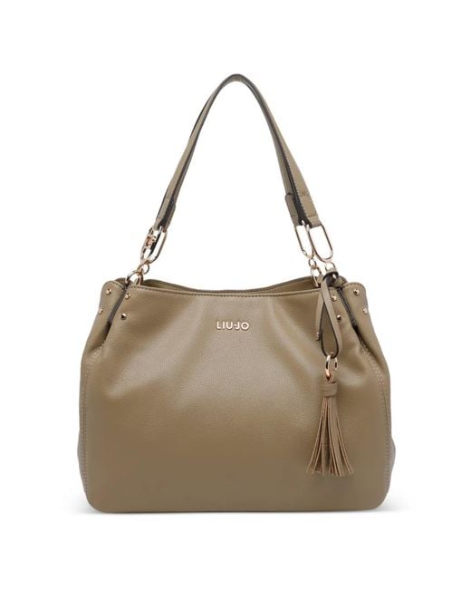 Liu Jo Natural Logo-Plaque Shoulder Bag