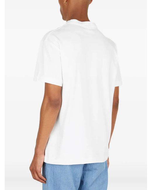 Soulland White T-Shirt Tilting À Logo Imprimé for men