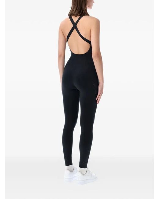Nike Blue Perforated Crossover-Strap Jumpsuit