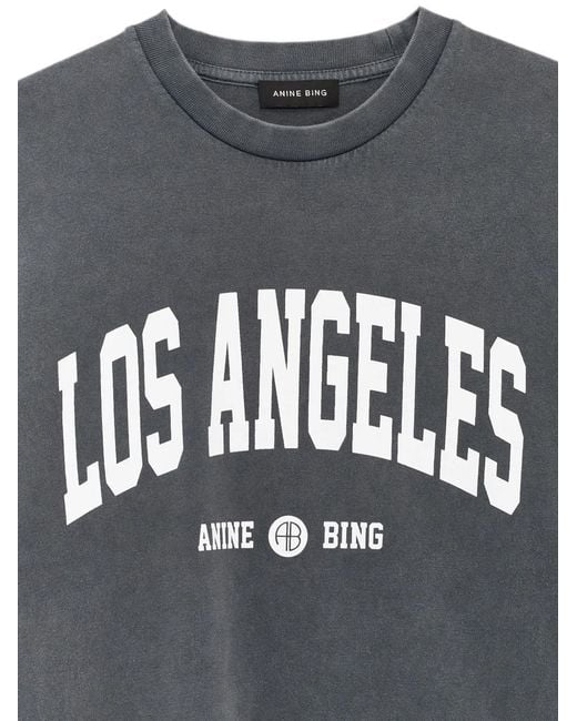 Anine Bing Gray Cade T-Shirt Los Angeles University