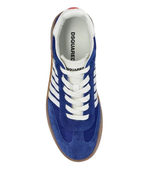 Sneakers Boxer A Righe di DSquared² in Blue