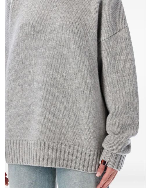 Extreme Cashmere Gray Long-sleeve Crew-neck Sweater