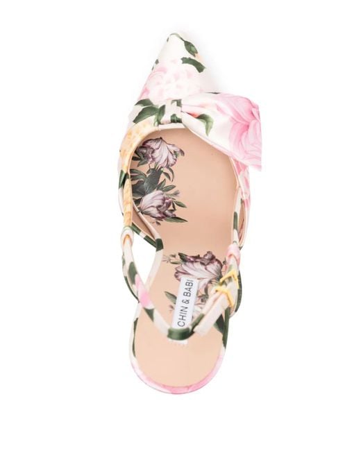 Sachin & Babi Pink Lenox 90Mm Floral-Print Pumps