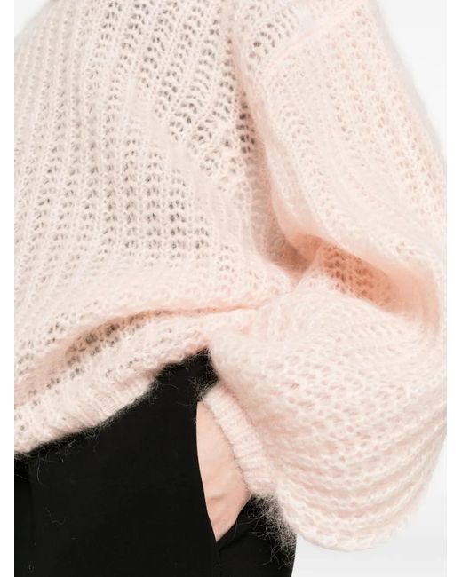 Totême Pink Open-Knit Sweater