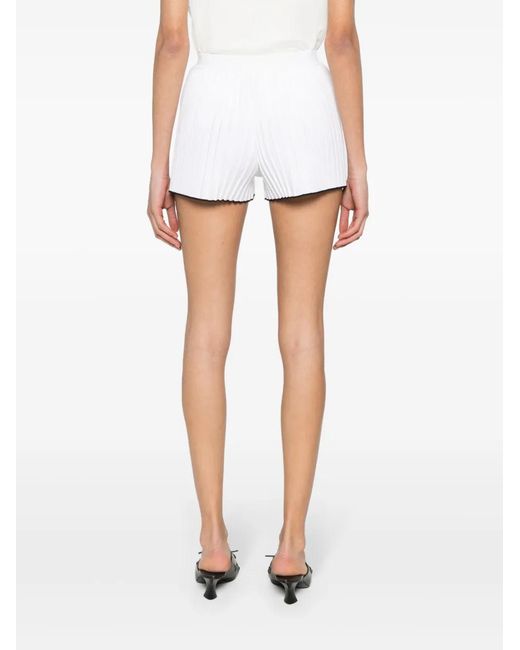 Jacquemus White Plisse-knit Shorts