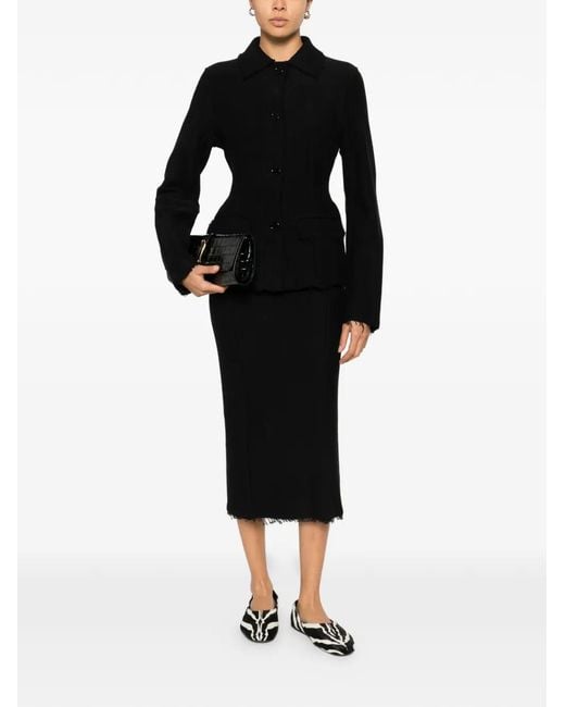 Totême Black Raw Hem Jacket