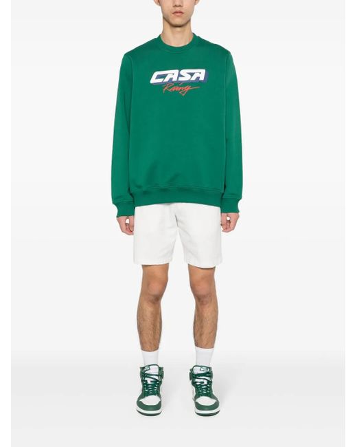 Casablanca Green Casa Racing 3D Cotton Sweatshirt for men