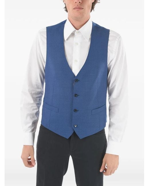 Corneliani Blue Academy Martingale Waistcoat for men