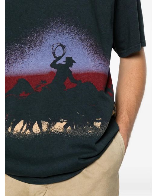 One Of These Days Black Driftin' Back Graphic-Print T-Shirt for men