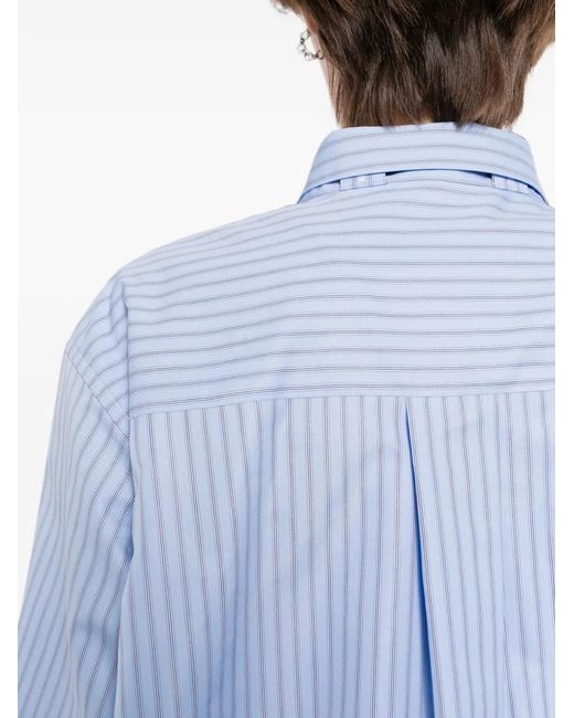Sacai Blue Striped Hooded Jacket