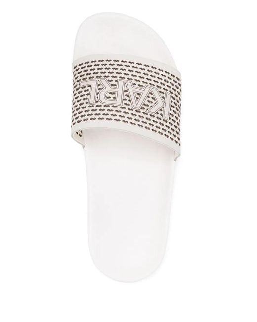 Karl Lagerfeld White Logo Slides