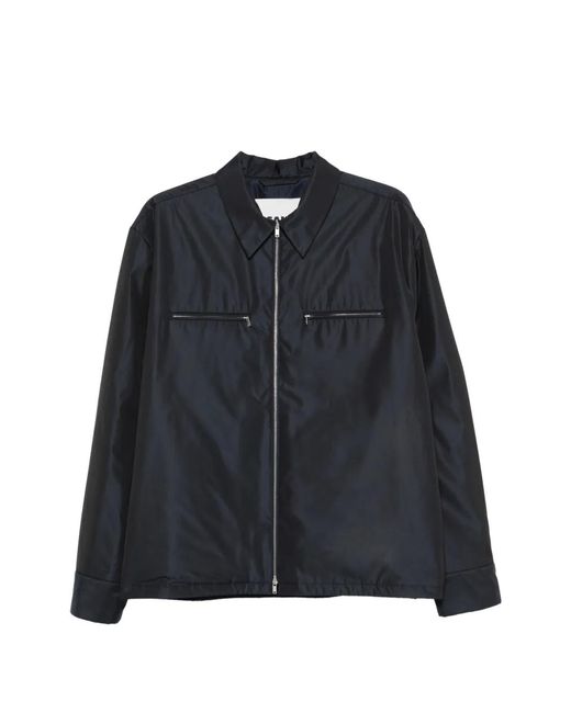 Jil Sander Blue Padded Shirt Jacket for men