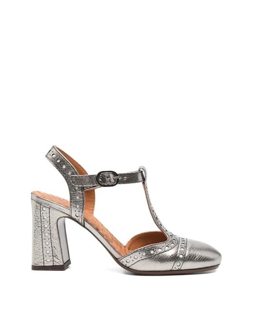 Chie Mihara White Mules À Découpes