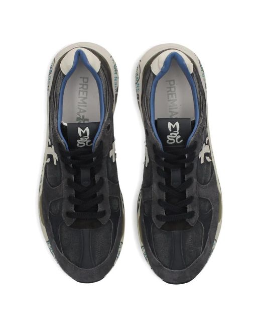 Premiata White Flat Shoes Suede for men