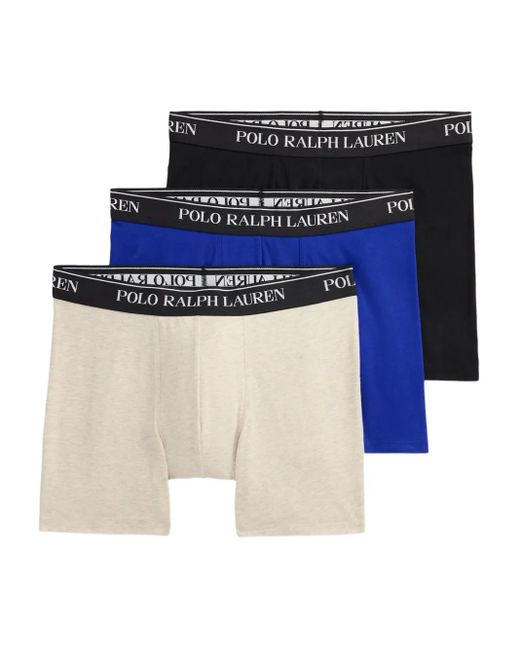 Polo Ralph Lauren Drie Boxershorts Met Elastische Tailleband in het Blue voor heren