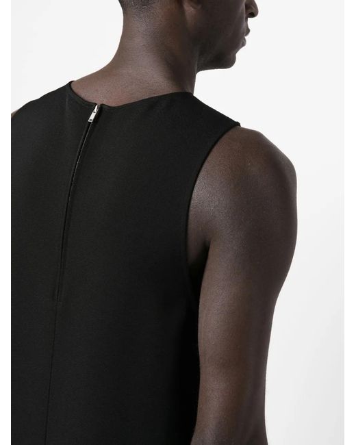 Jil Sander Black Half-Zip Long Tank Top for men