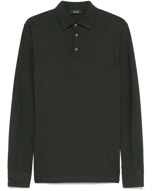メンズ Zanone オーガニックコットン ポロシャツ Green