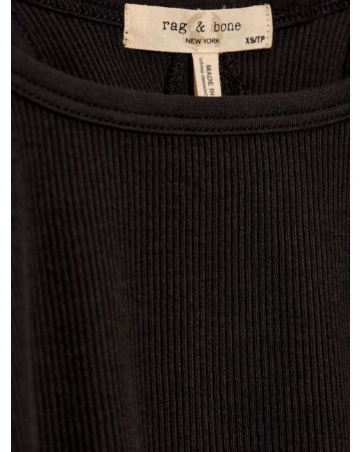 Rag & Bone Black The Essential Ribbed Tank Top