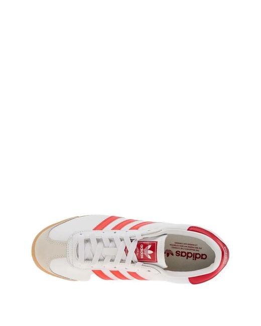Adidas Pink K74 Three-Stripes Leather Sneakers for men