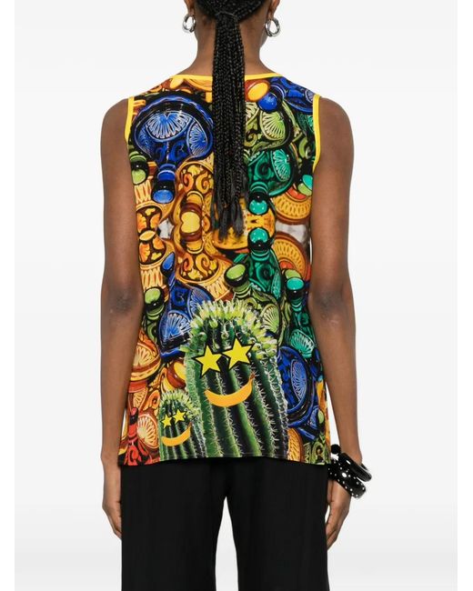 The Artistylist Orange Graphic-Print Tank Top