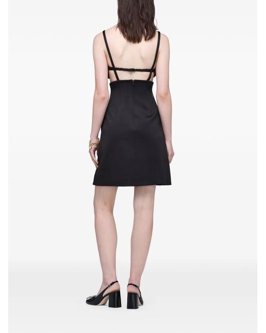 Marc Jacobs Black Daisy-Appliqué Mini Dress