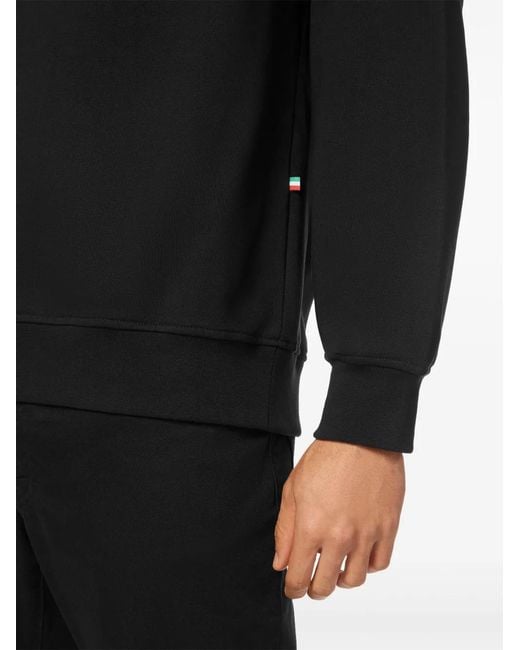 Billionaire Black Logo-Appliqué Hoodie for men