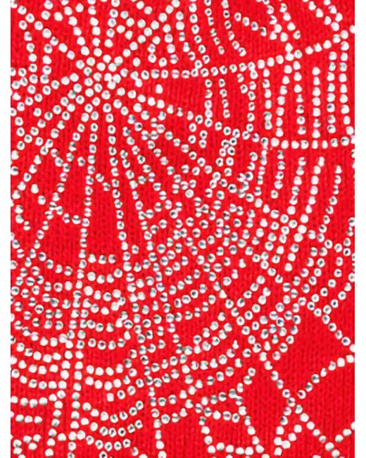 Sp5der Red Web Beanie for men